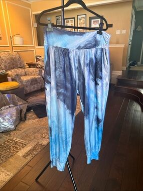 Blue Tie-Dye Jogger Pants